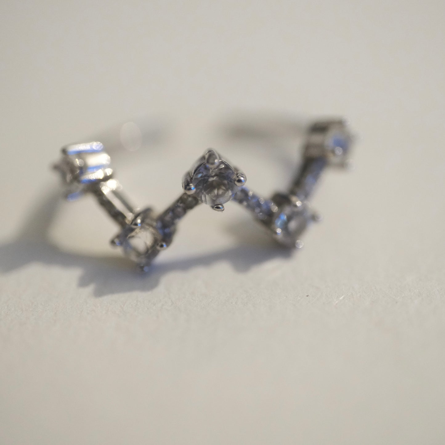 Clear Quartz S925 Adjustable Ring