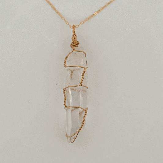 Lemurian Gold Handmade Necklace on S925 Chain