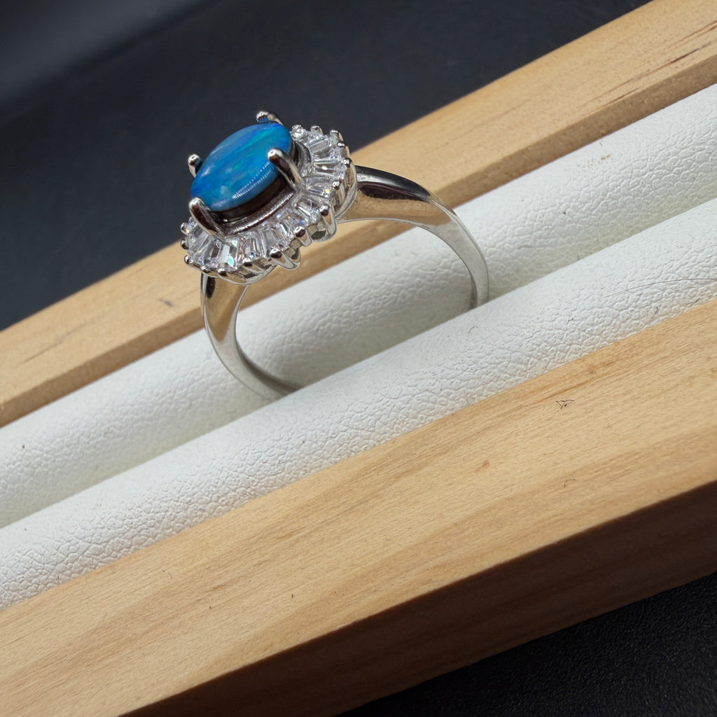 Australian Opal S925 Adjustable Ring