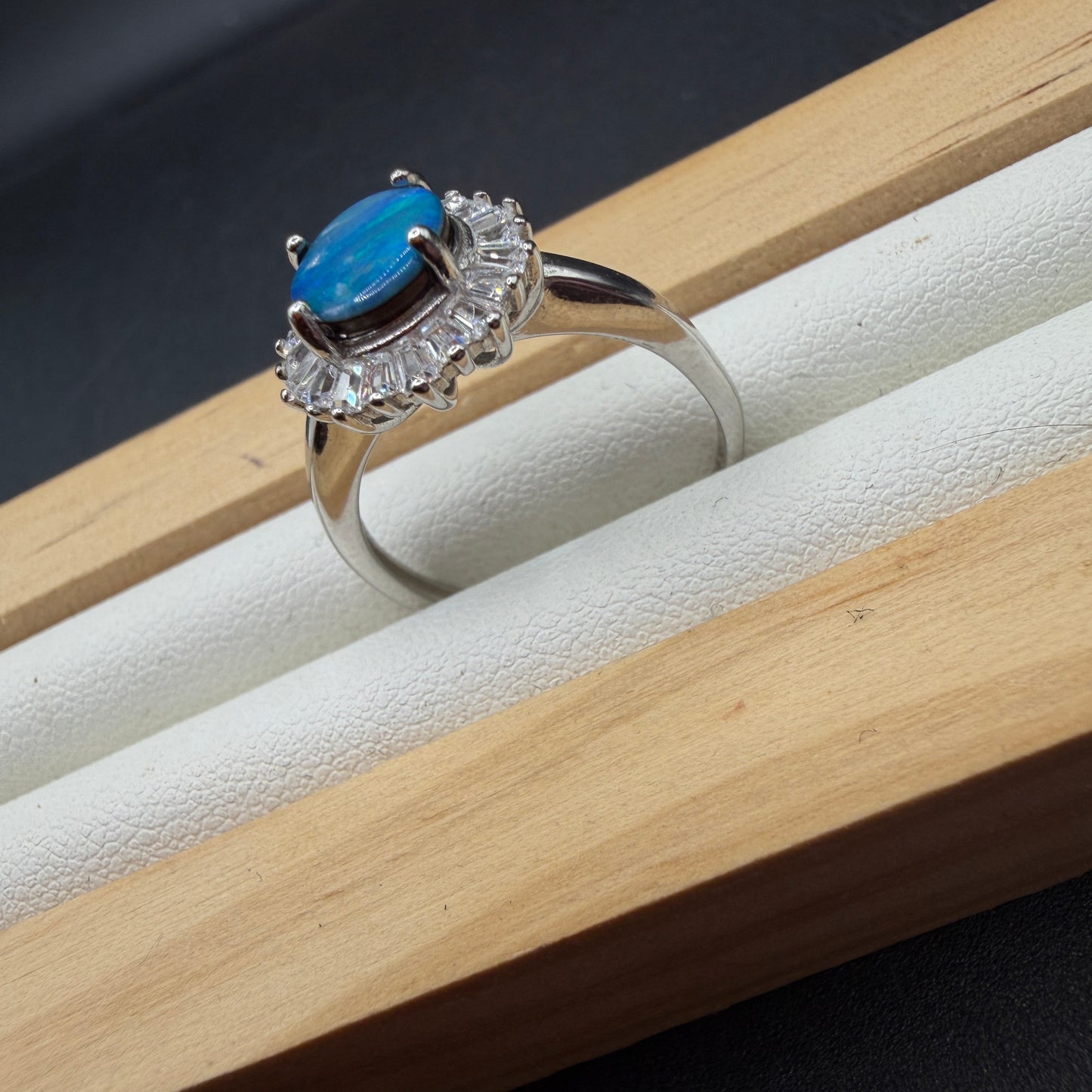 Australian Opal S925 Adjustable Ring
