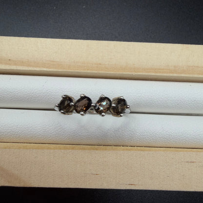 Smokey Quartz S925 Adjustable Ring