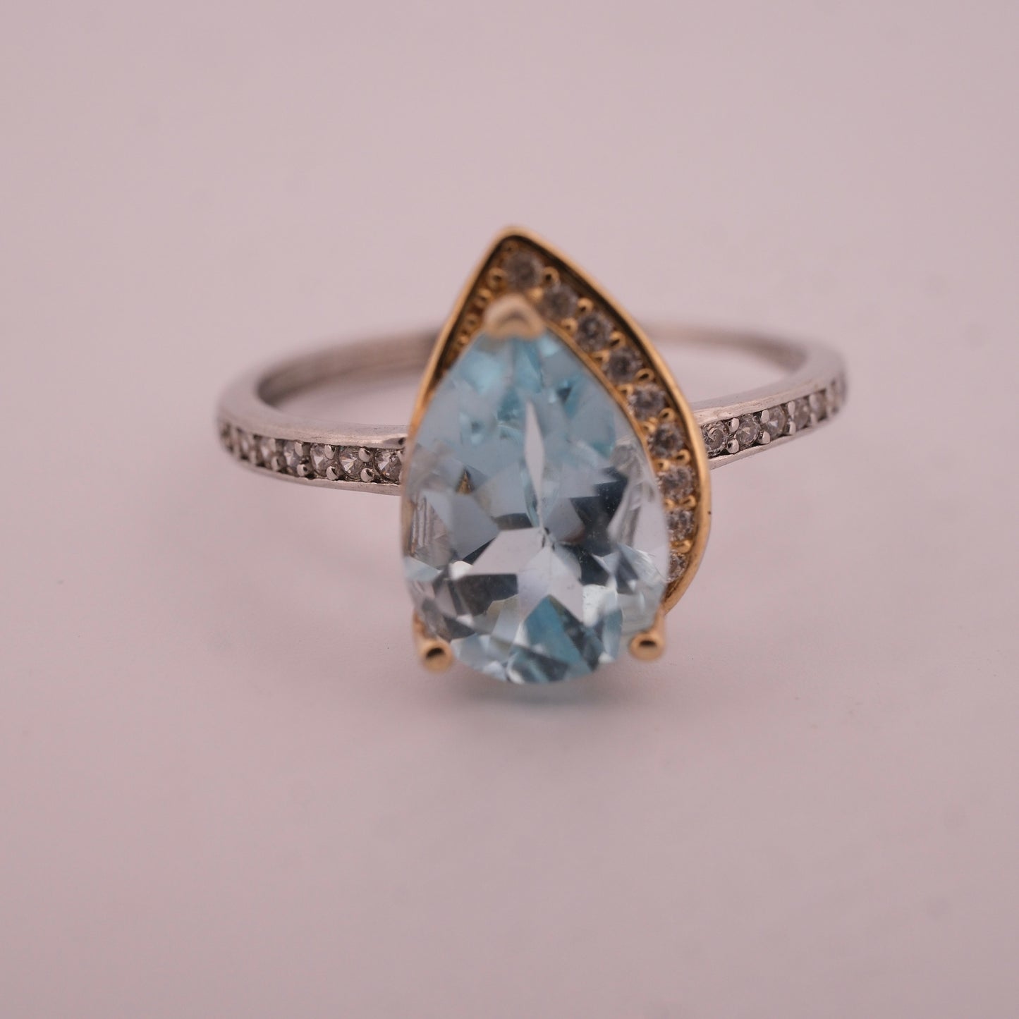 Blue Topaz S925 Adjustable Ring
