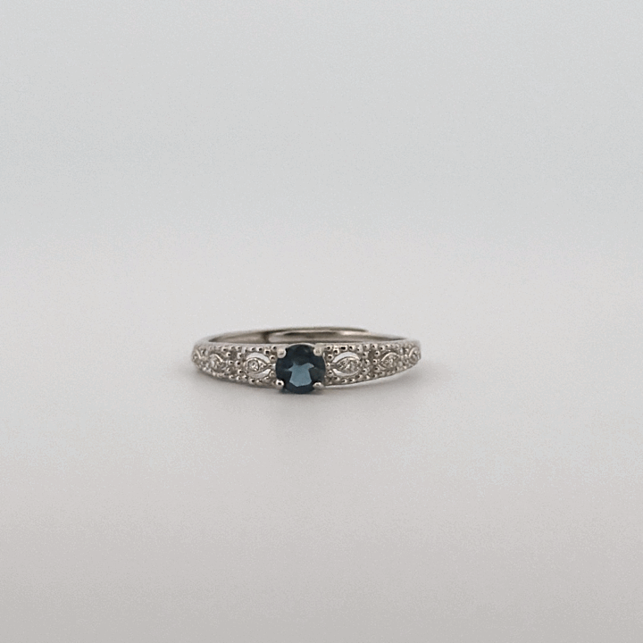 Blue Topaz S925 Adjustable Ring