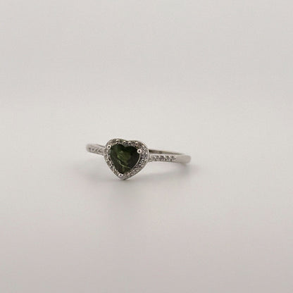 Green Tourmaline S925 Adjustable Ring