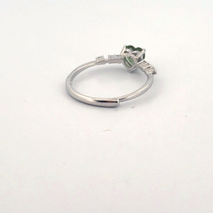 Moldavite S925 Adjustable Certified Ring