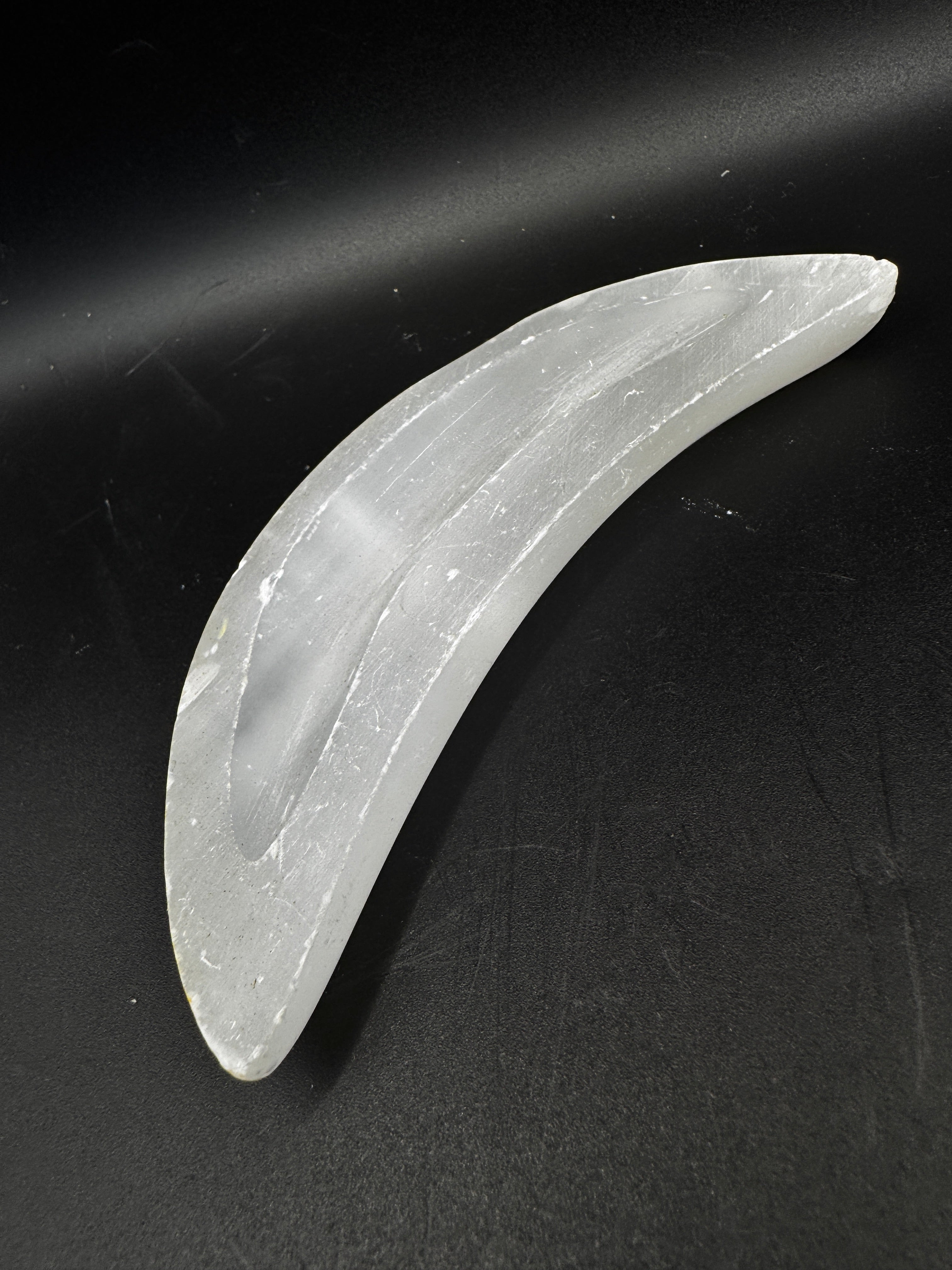 Selenite Moon Bowl