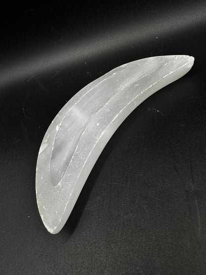 Selenite Moon Bowl