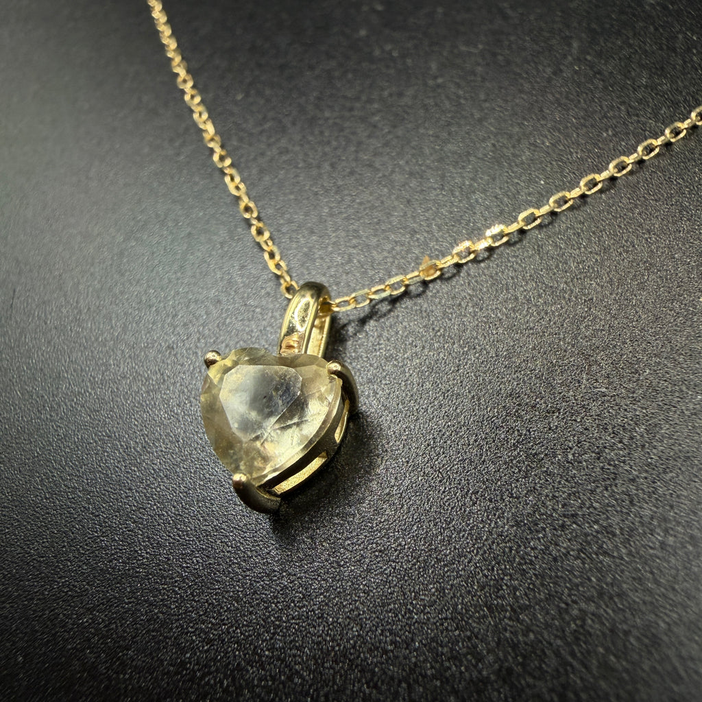 9ct Gold Libyan Desert Glass Certified Necklace