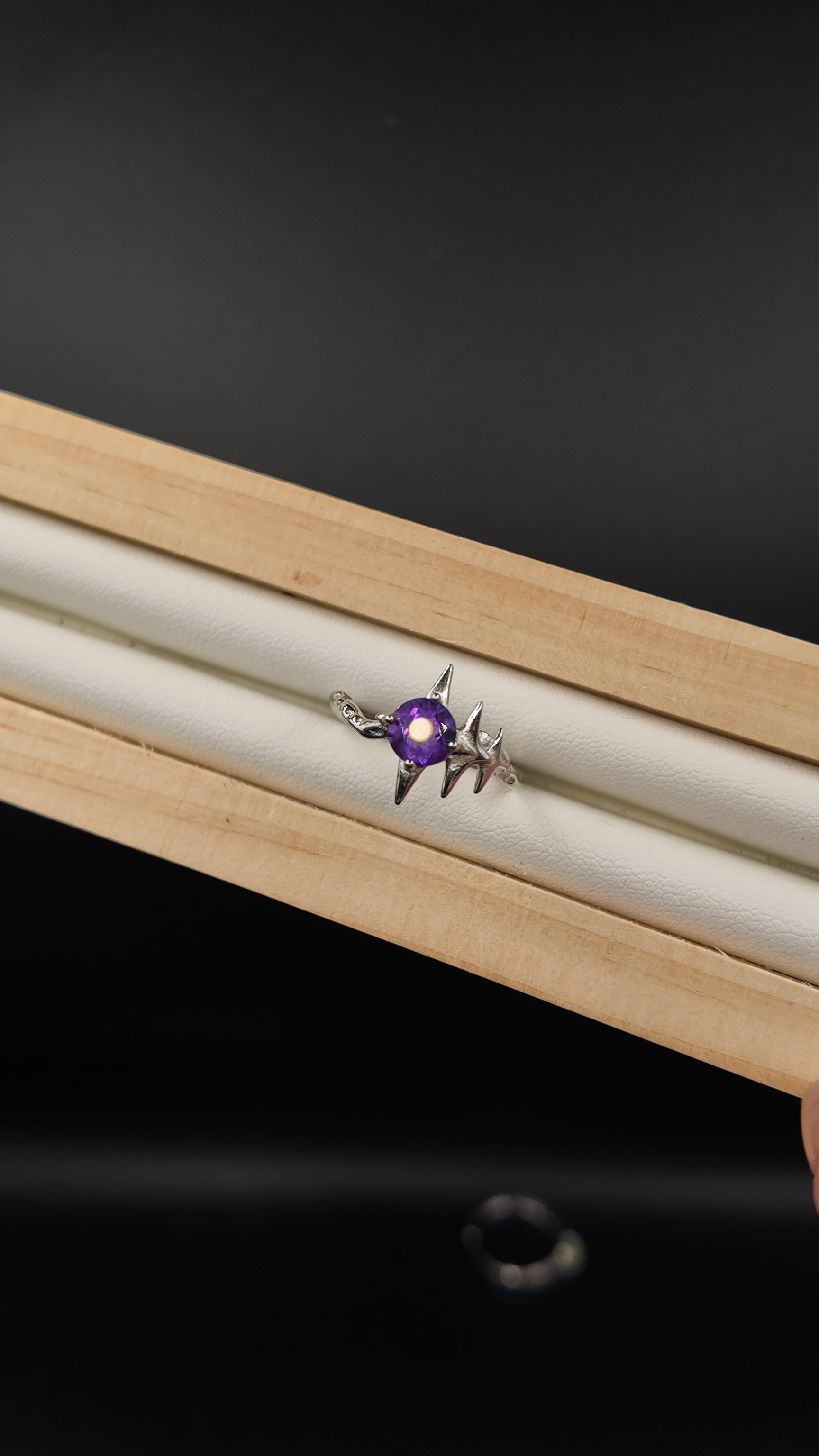 Amethyst Star S925 Adjustable Ring
