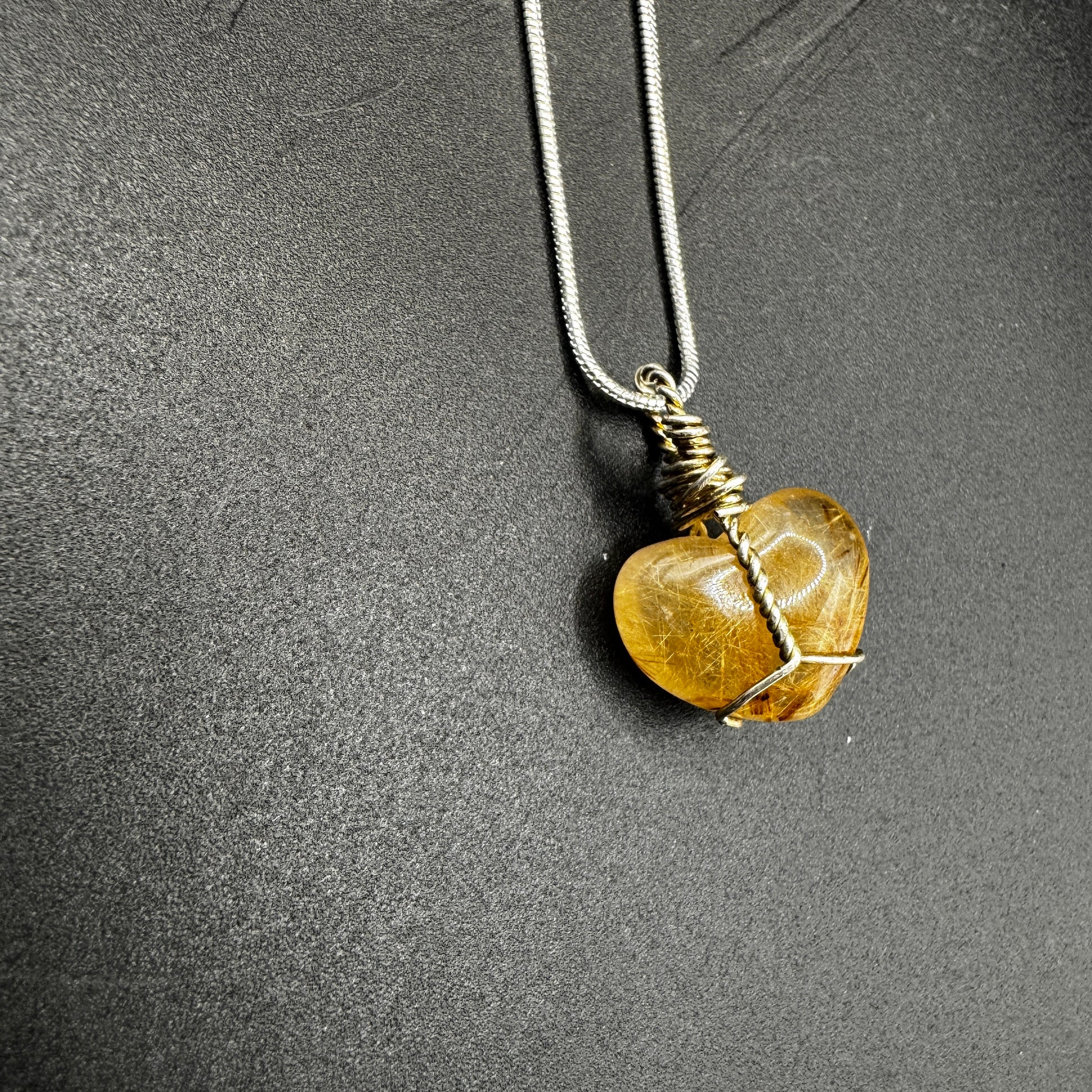 Handmade Golden Rutile Necklace