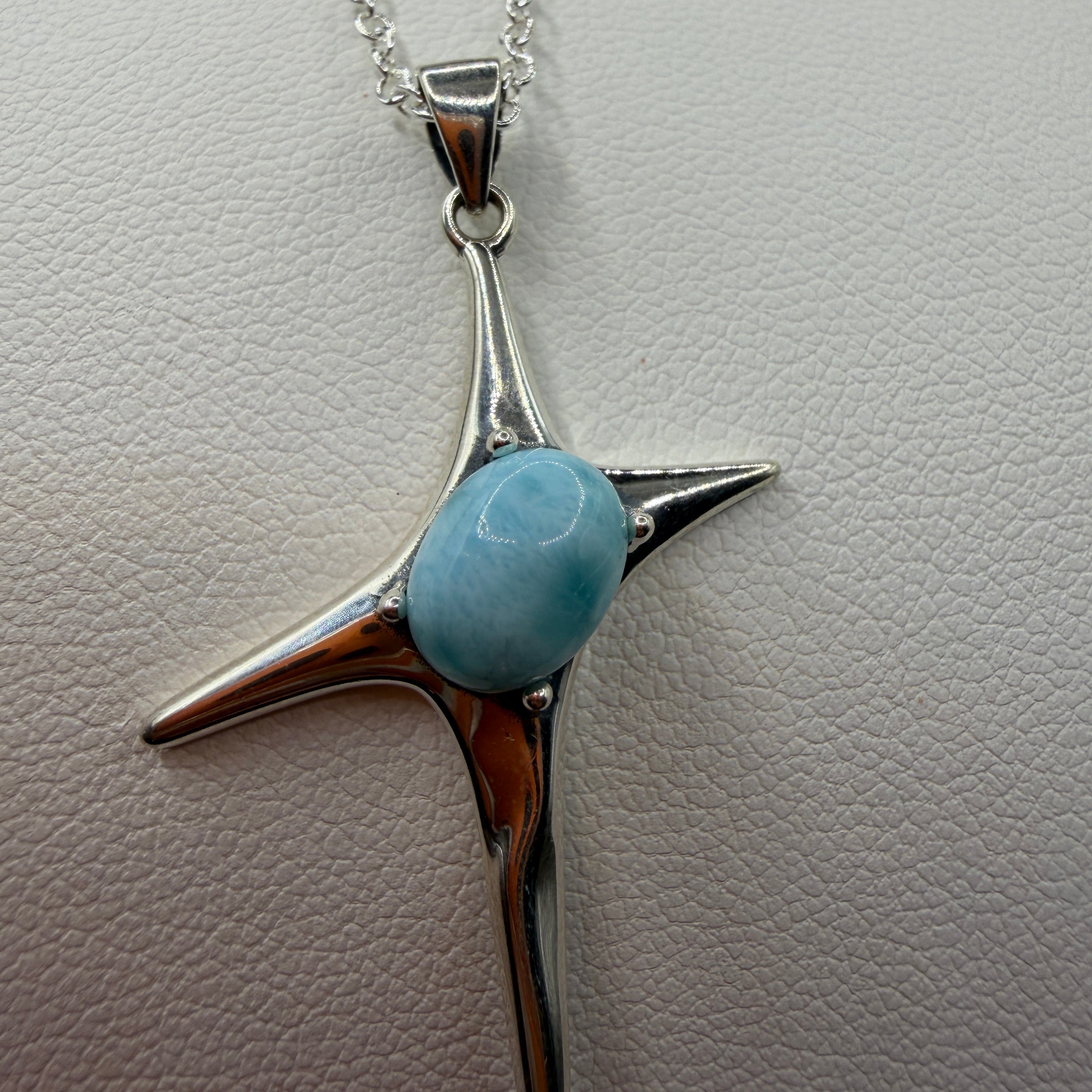 Larimar Star S925 Necklace