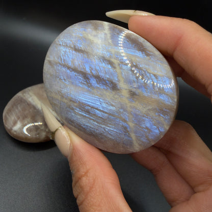 AA Grade Moonstone Large Palm Stone