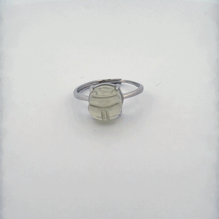 Libyan Desert Glass Scarab S925 Certified Adjustable Ring
