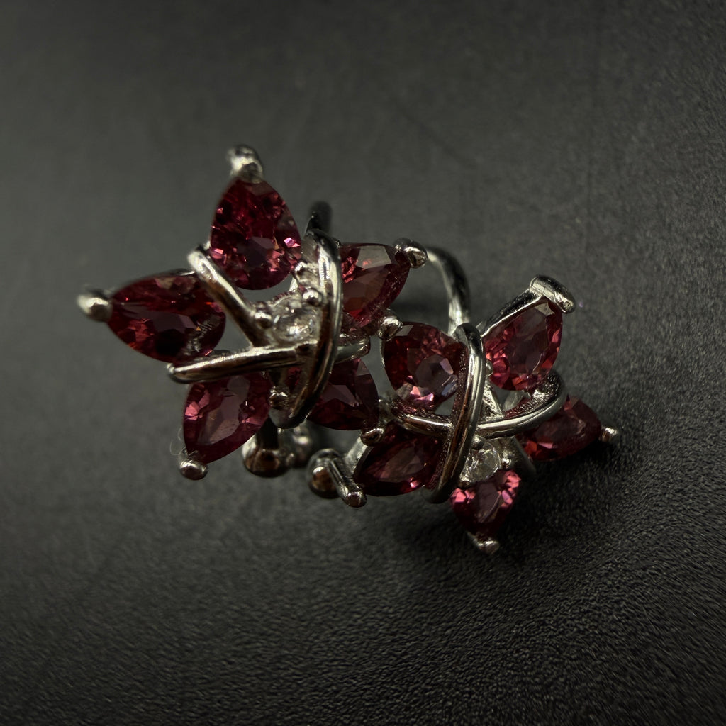 Garnet S925 Ear Cuffs
