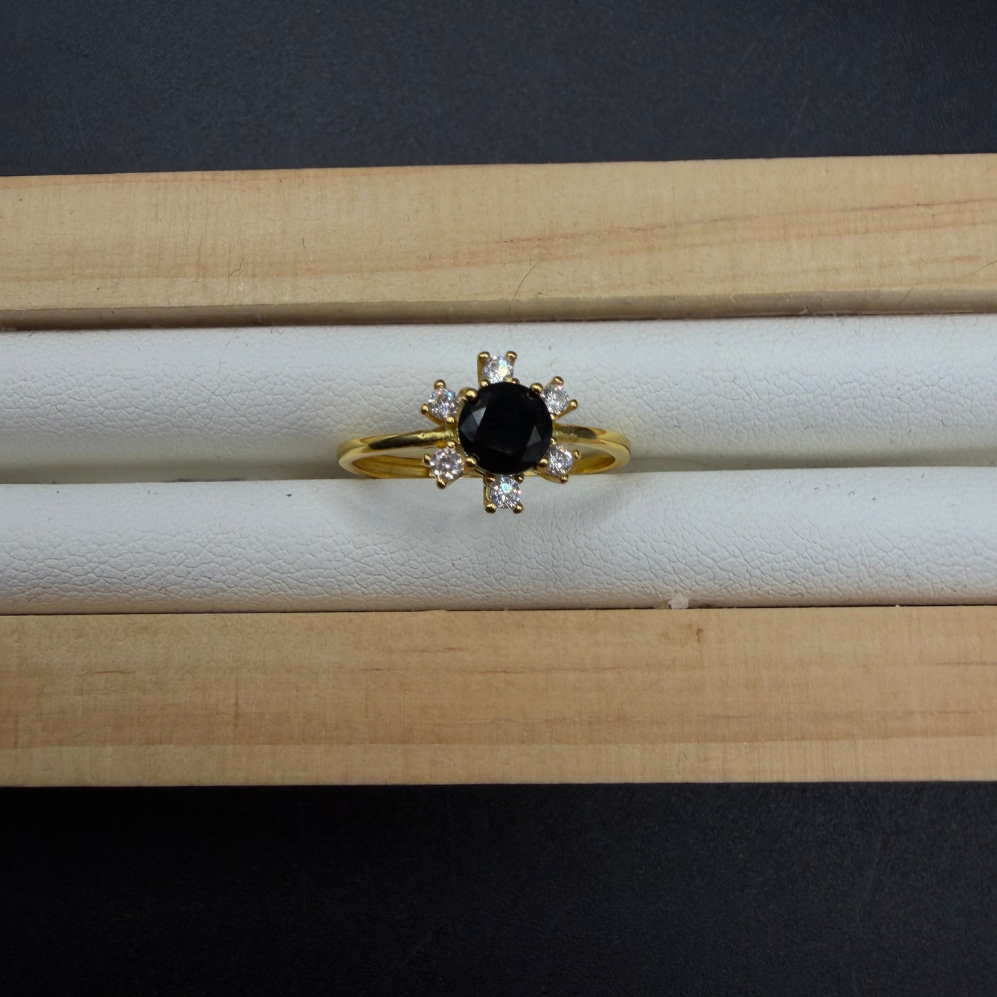 Black Spinel S925 Adjustable Ring