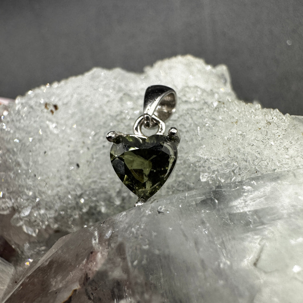 Moldavite Heart Necklace