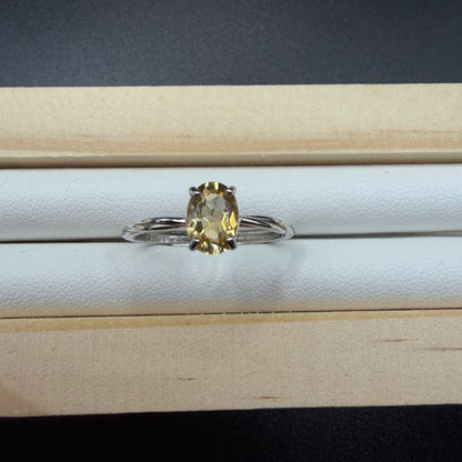 Citrine S925 Adjustable Ring