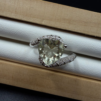 Libyan Desert Glass S925 Certified Adjustable Ring