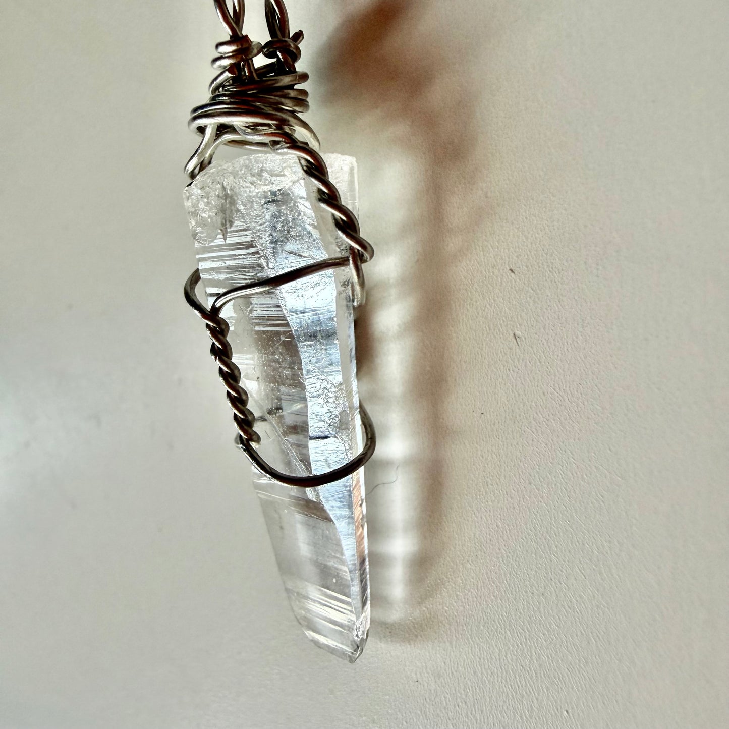 Colombian Lemurian Quartz S925 Handmade Necklace