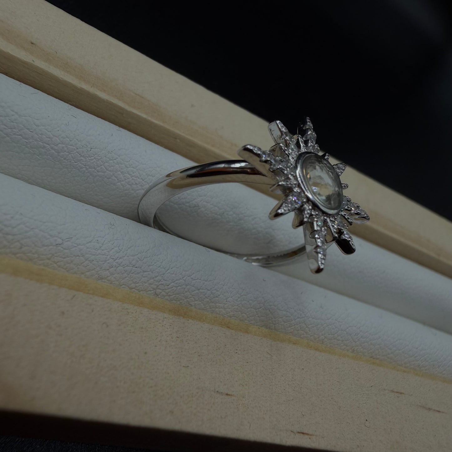 Libyan Desert Glass S925 Certified Adjustable Ring