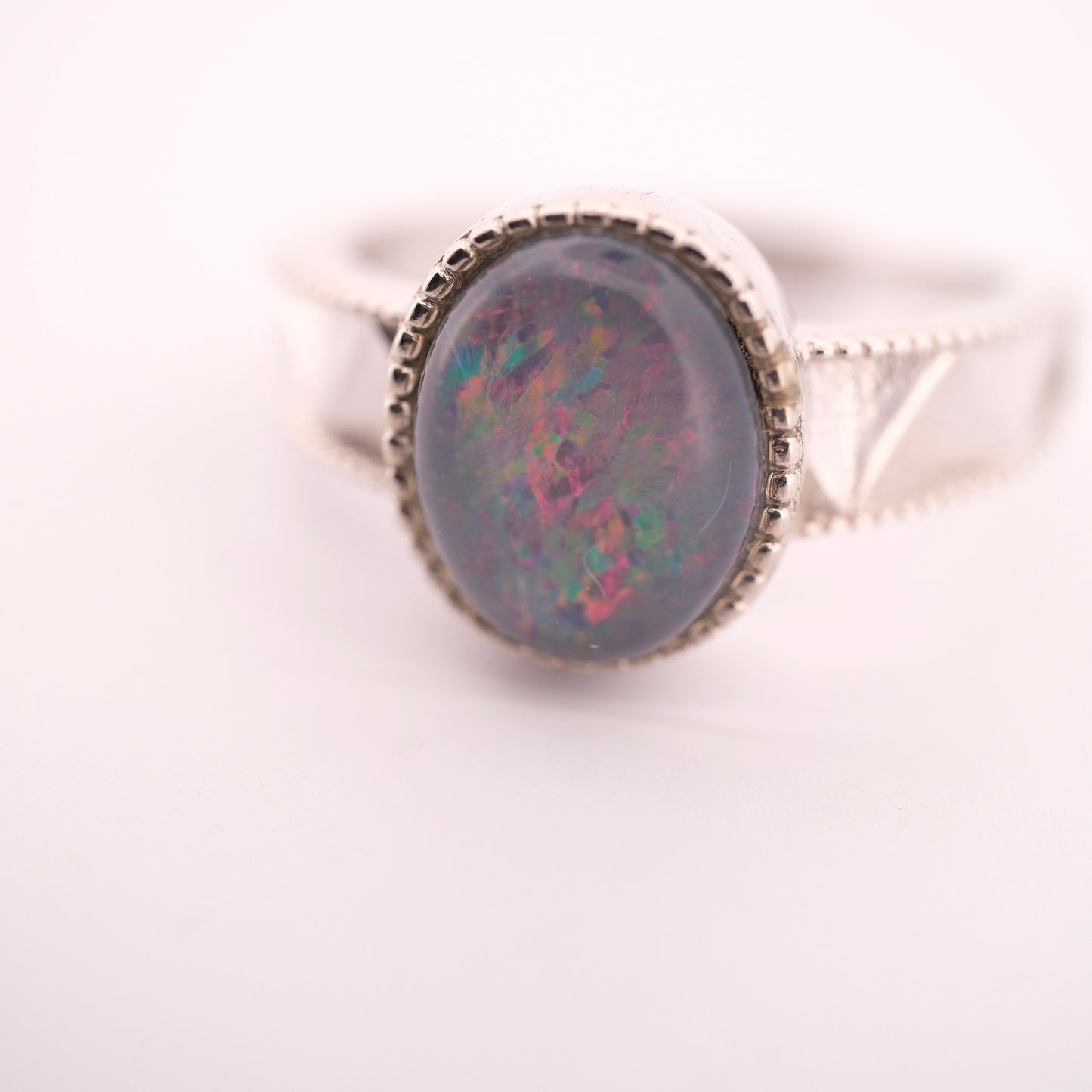 Australian Opal S925 Adjustable Ring