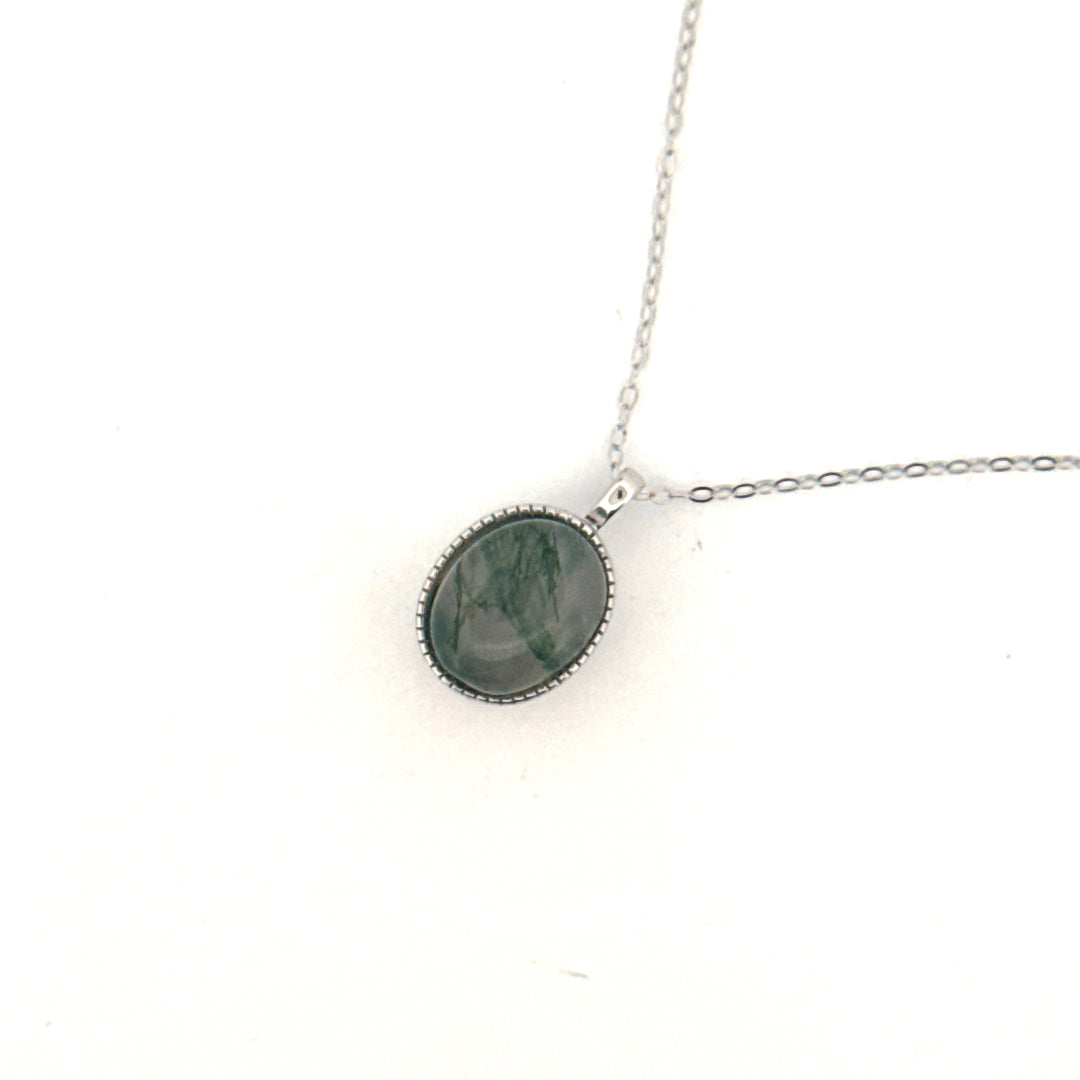 Moss Agate S925 Necklace