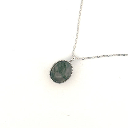 Moss Agate S925 Necklace