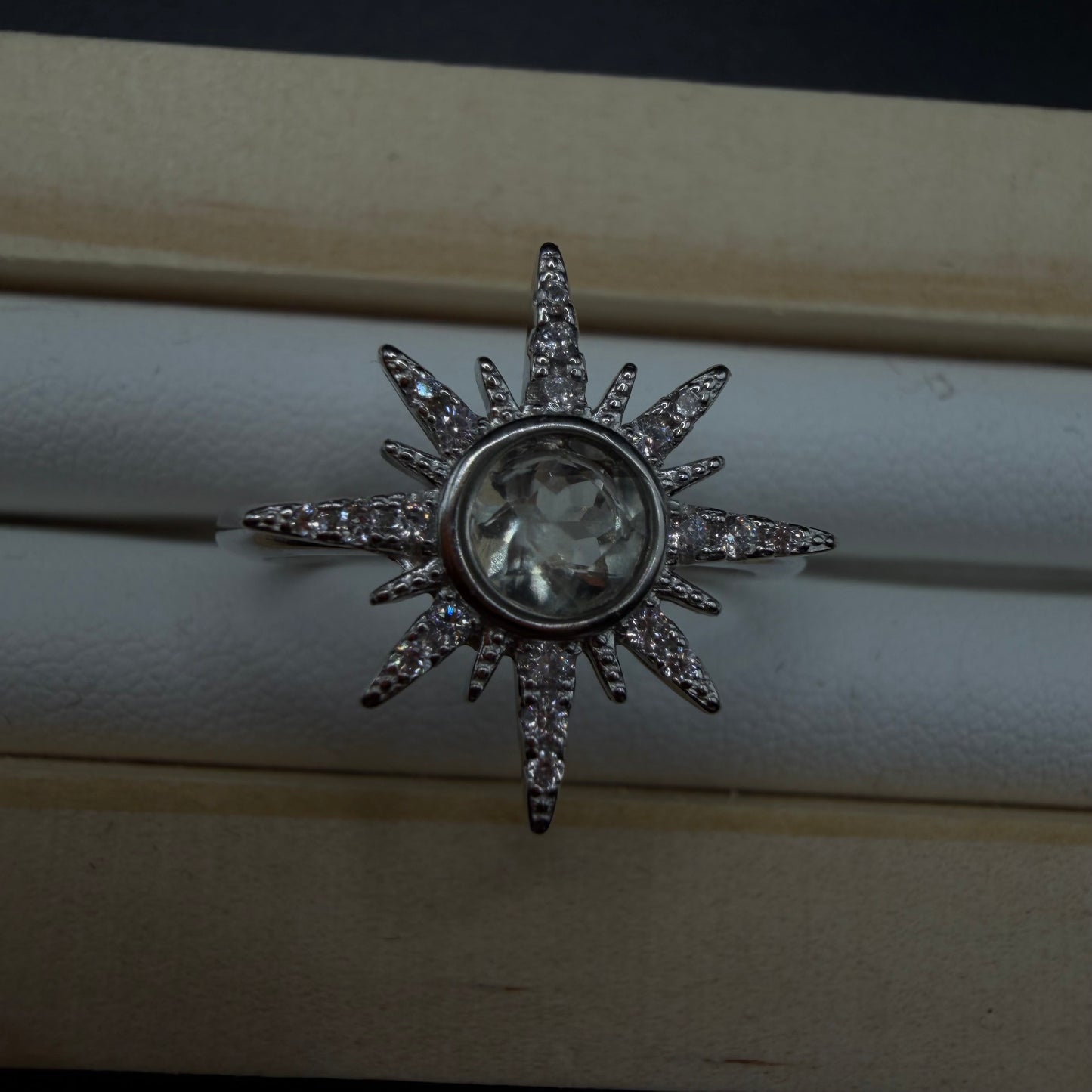 Libyan Desert Glass S925 Certified Adjustable Ring