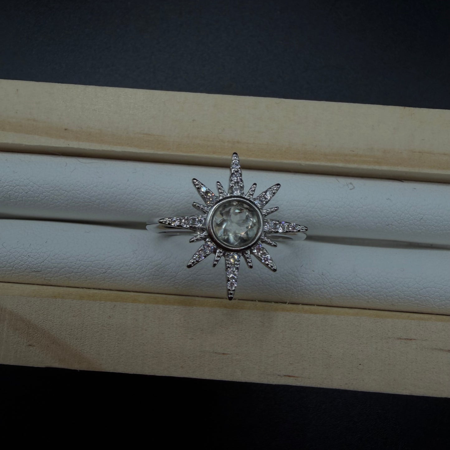 Libyan Desert Glass S925 Certified Adjustable Ring