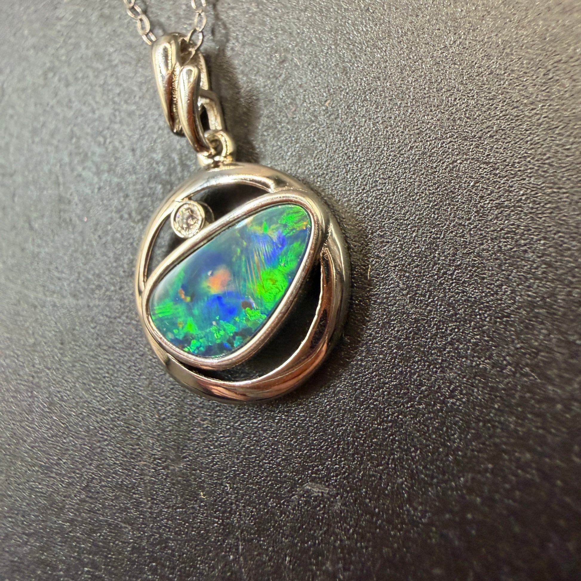 Queensland Boulder Opal S925 Necklace Super Quality