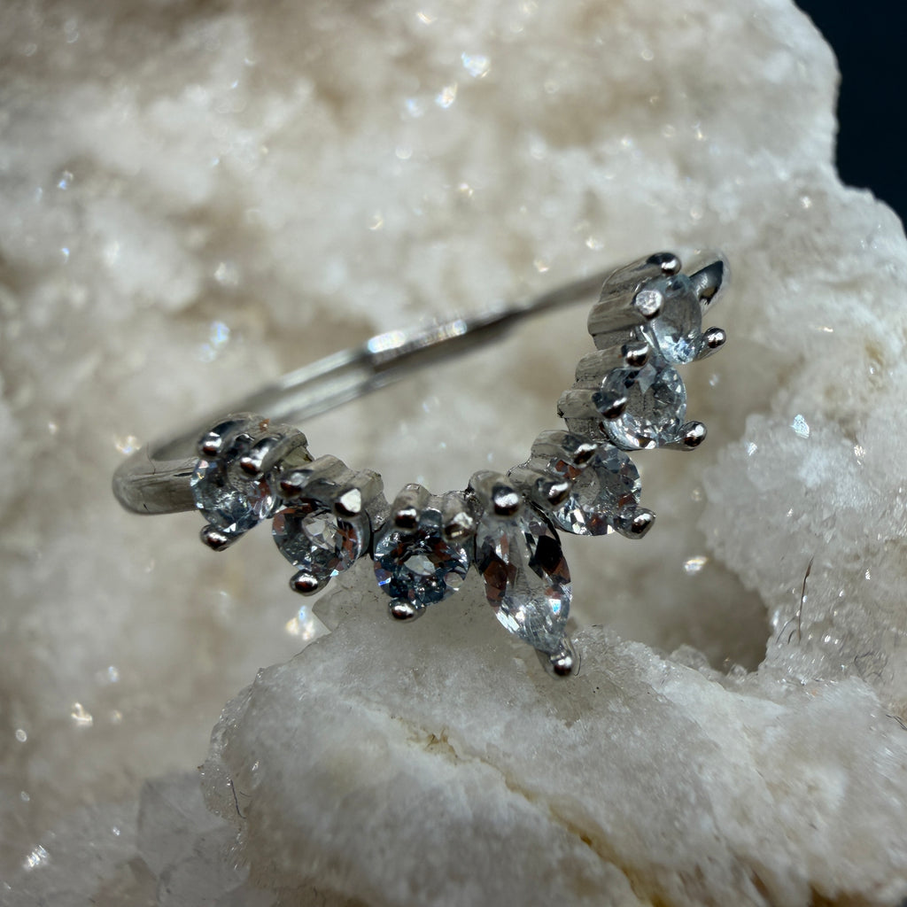 Aquamarine S925 Adjustable Ring