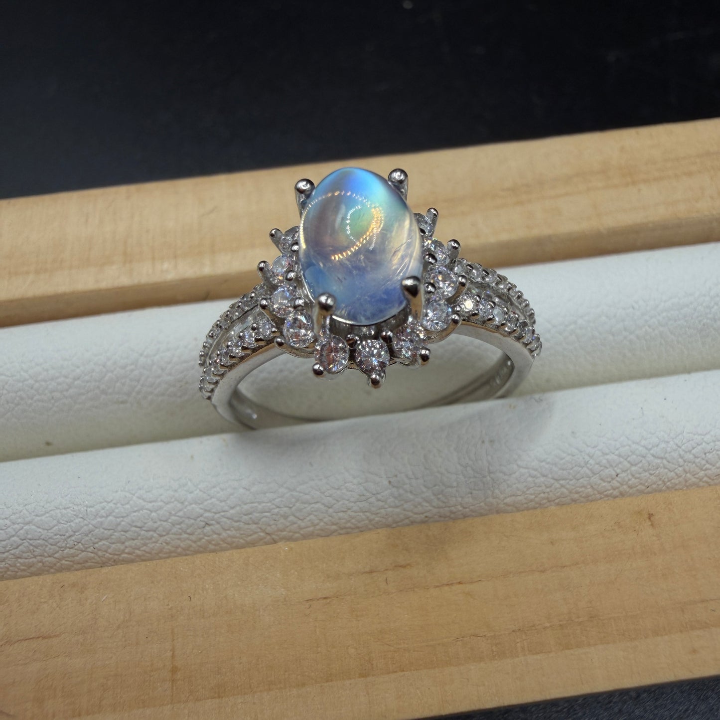 Moonstone S925 Certified Adjustable Ring