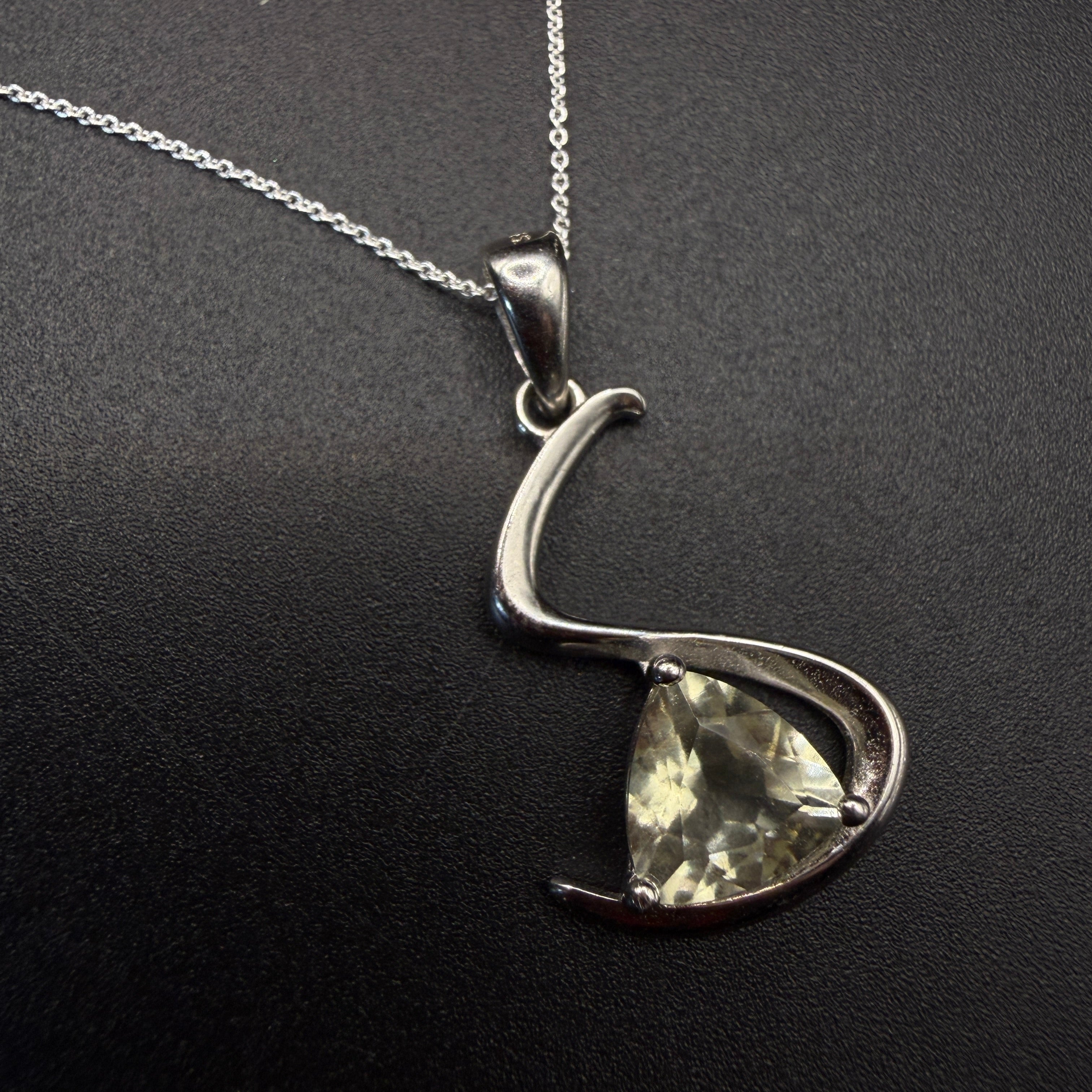 Libyan Desert Glass Swirl S925 Certified Necklace