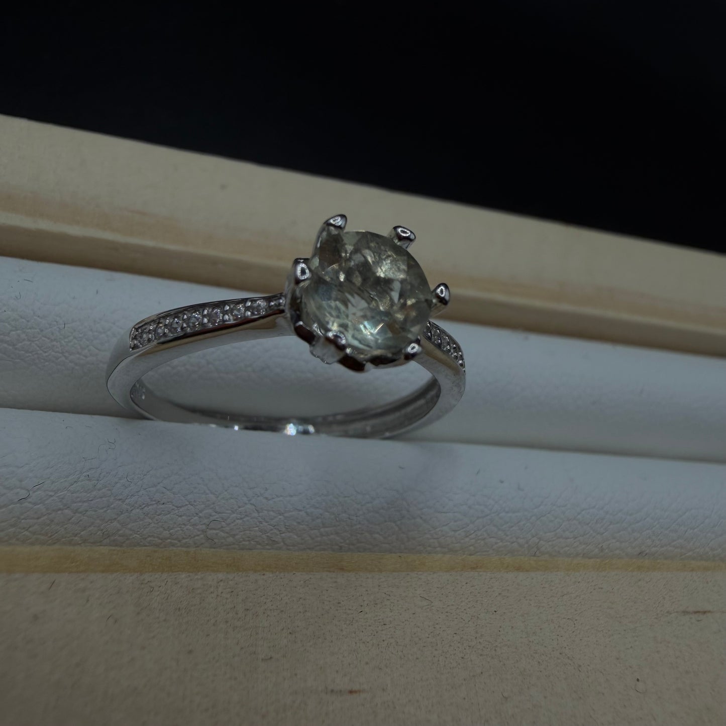 Libyan Desert Glass S925 Certified Adjustable Ring