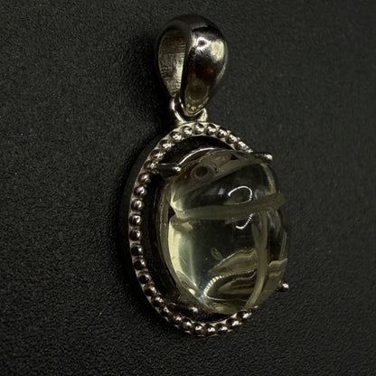 Libyan Desert Glass Scarab S925 Certified Necklace