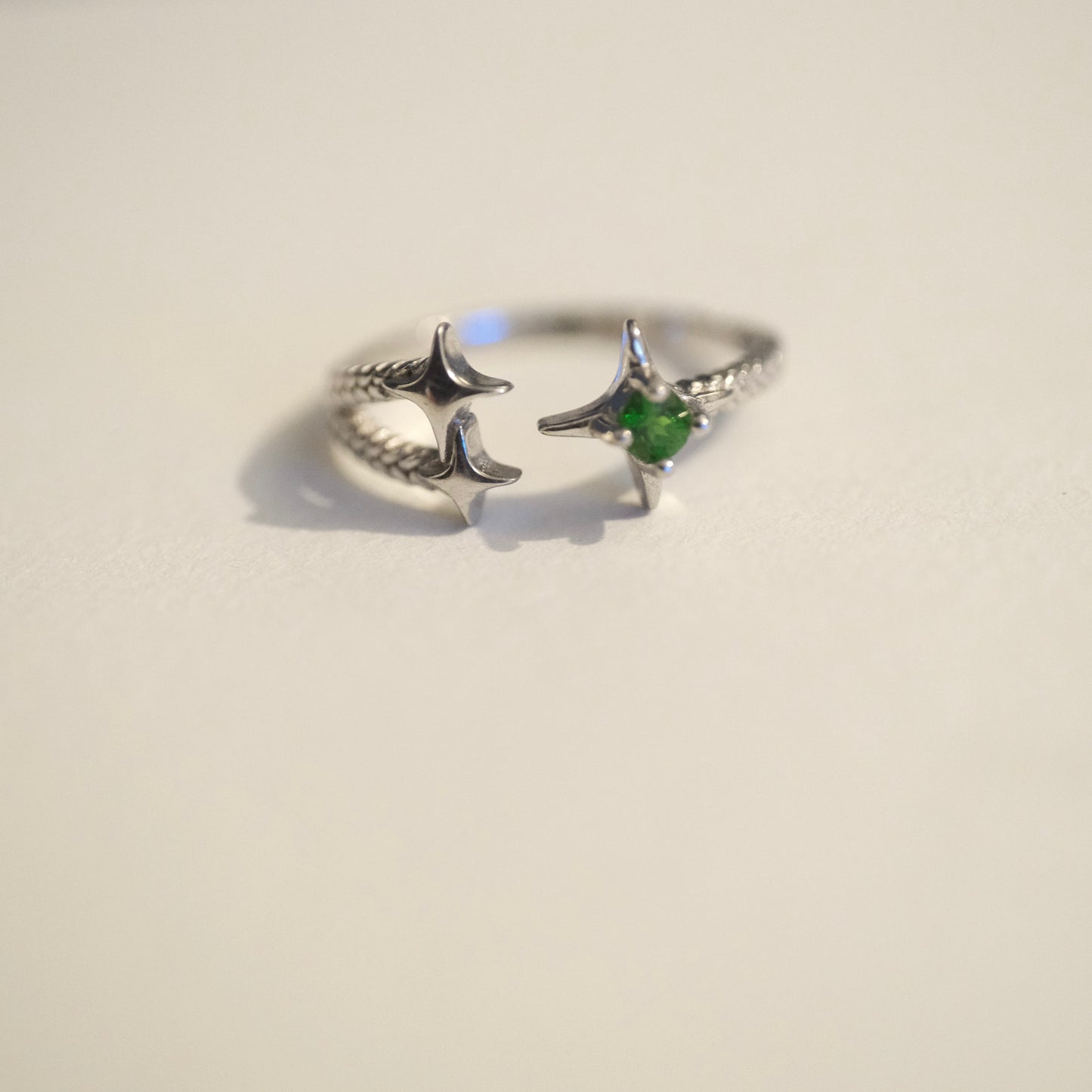 Diopside Star S925 Adjustable Ring