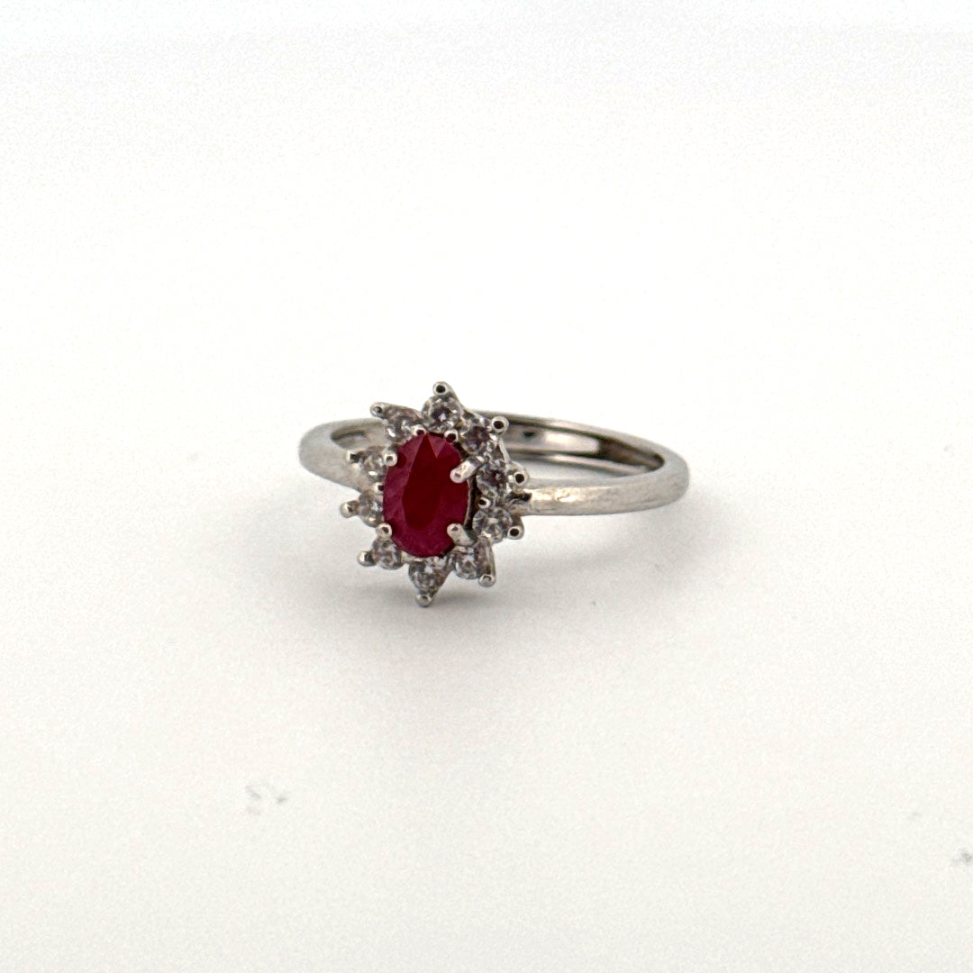 Ruby S925 Certified Adjustable Ring