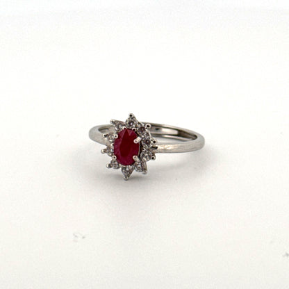 Ruby S925 Certified Adjustable Ring