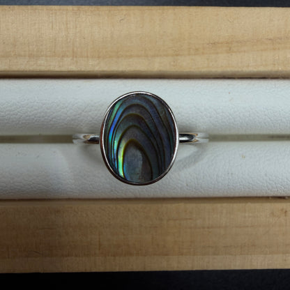 Abalone Shell S925 Adjustable Ring