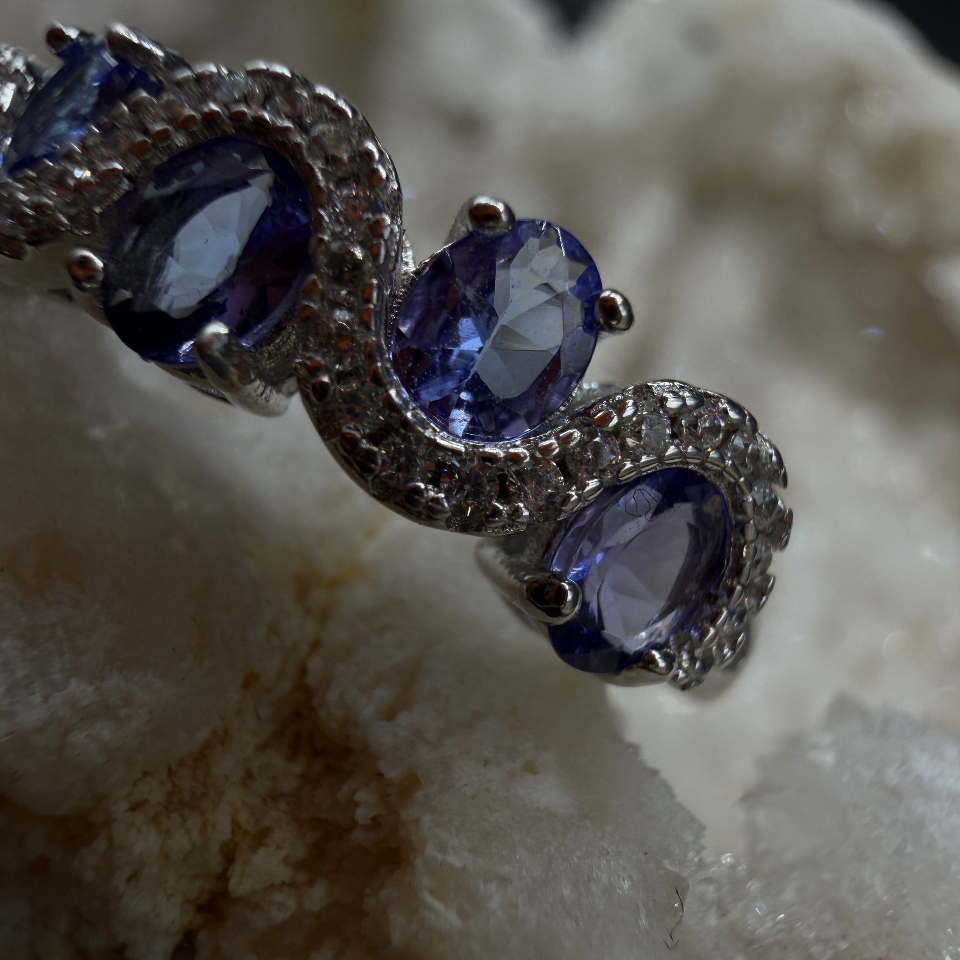 Tanzanite S925 Adjustable Certified Ring