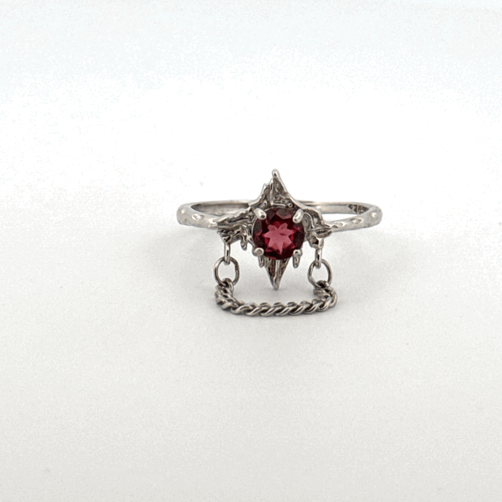 Garnet S925 Adjustable Ring