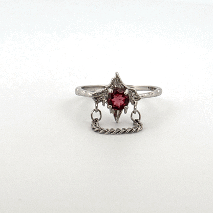 Garnet S925 Adjustable Ring
