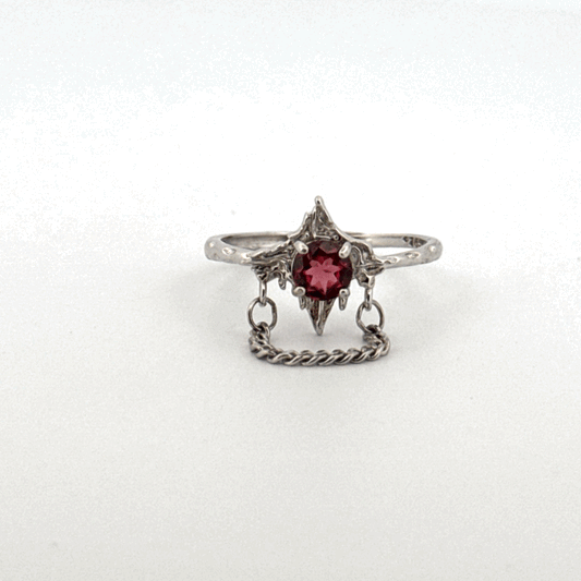 Garnet S925 Adjustable Ring