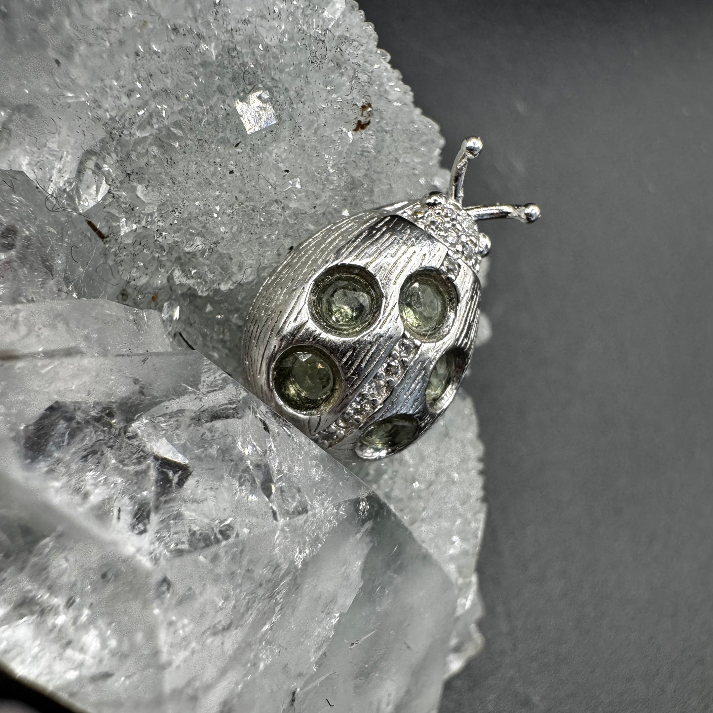 Moldavite Ladybird Necklace