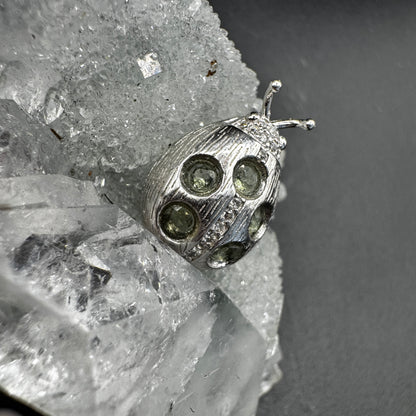 Moldavite Ladybird Necklace