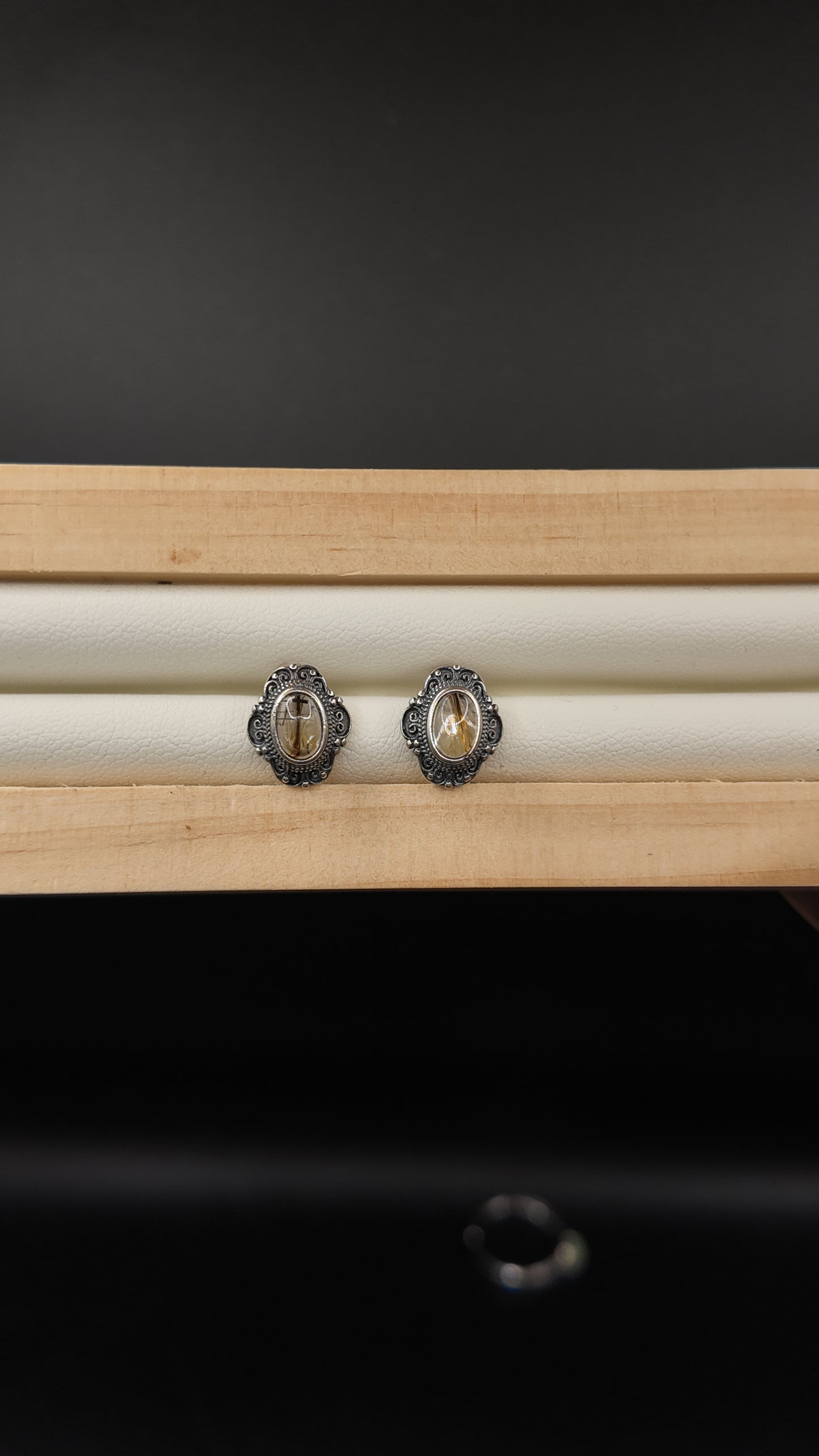 Golden Rutile S925 Earrings