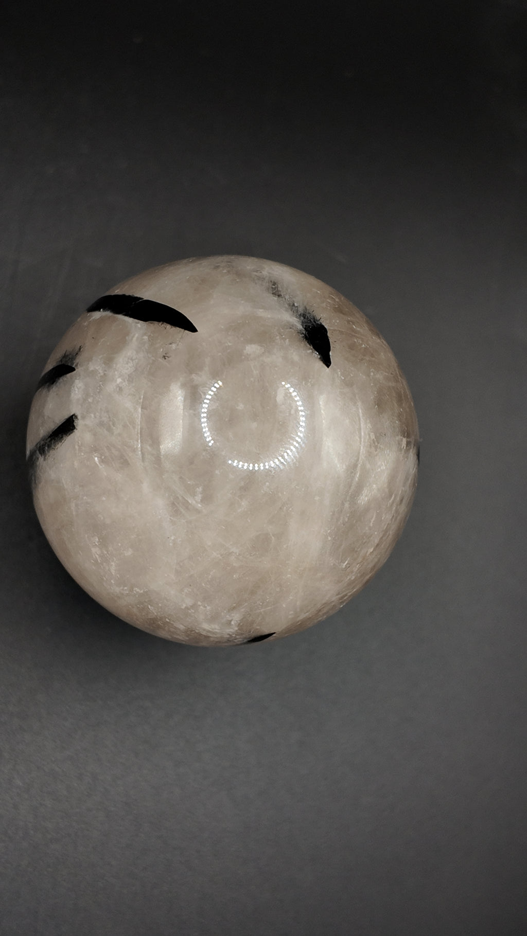 Black Tourmaline in Quartz Sphere