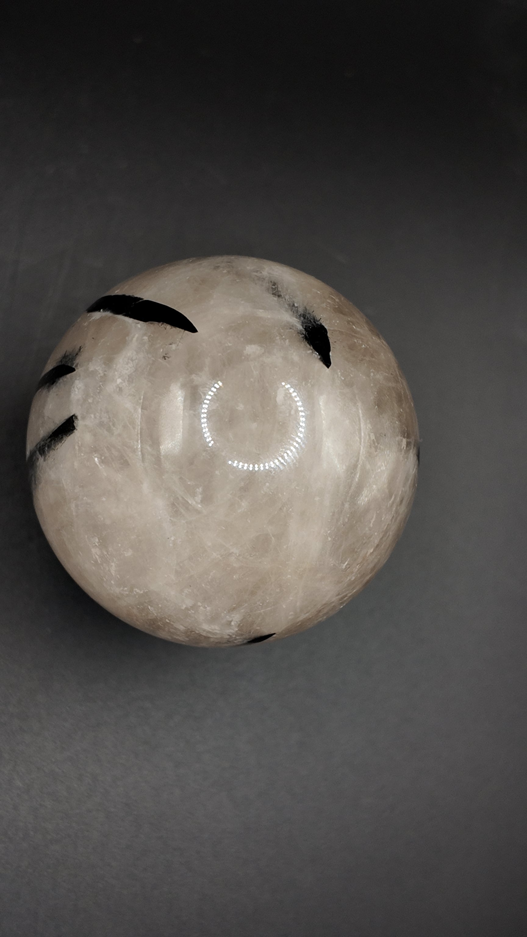 Black Tourmaline in Quartz Sphere