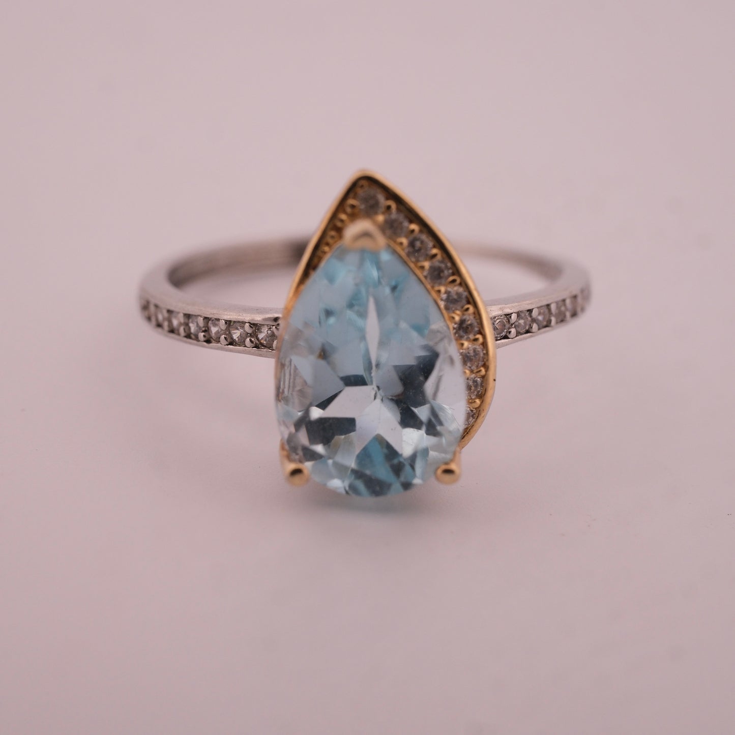 Blue Topaz S925 Adjustable Ring
