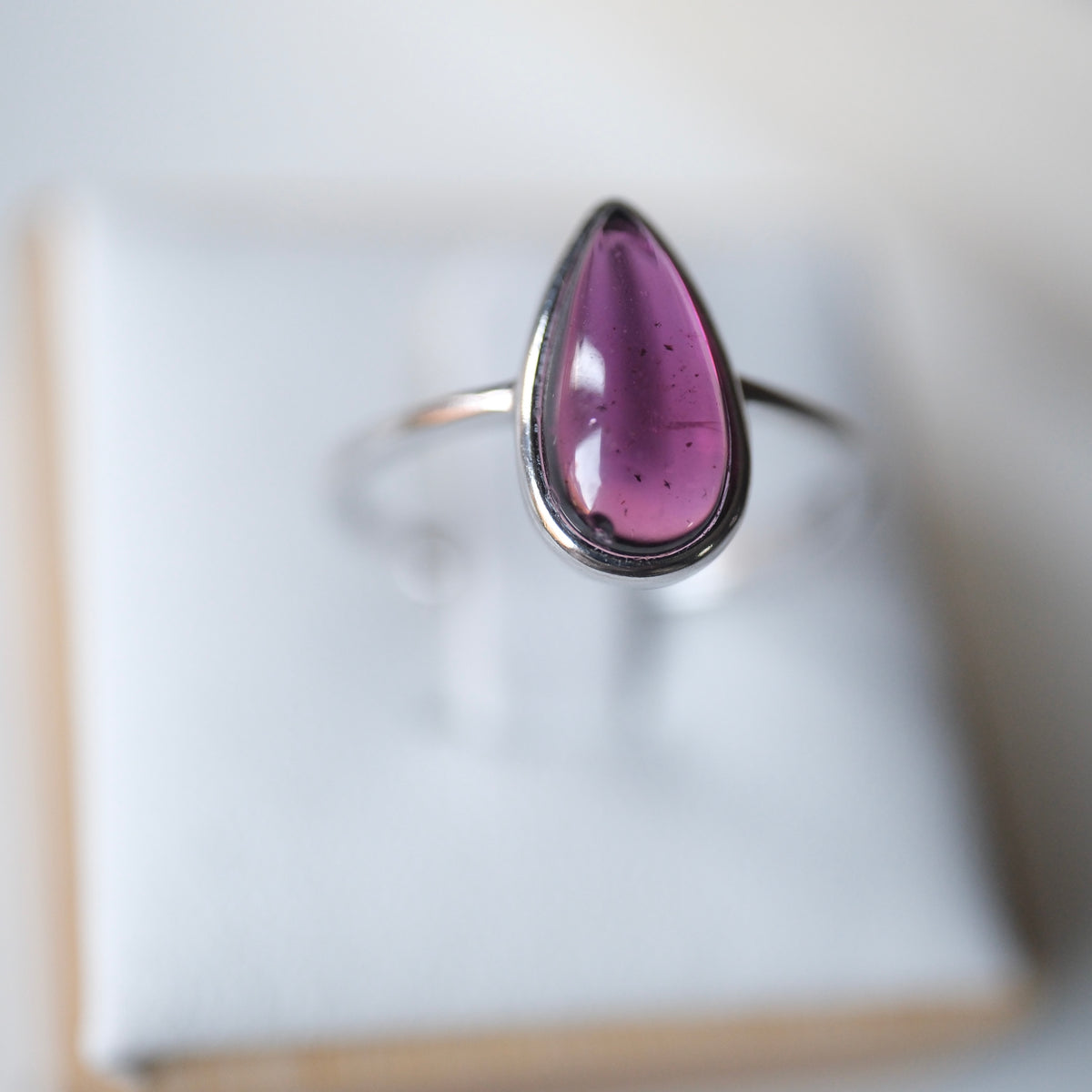 Rhodolite Garnet S925 Adjustable Ring | Grounding | Confidence | Passion